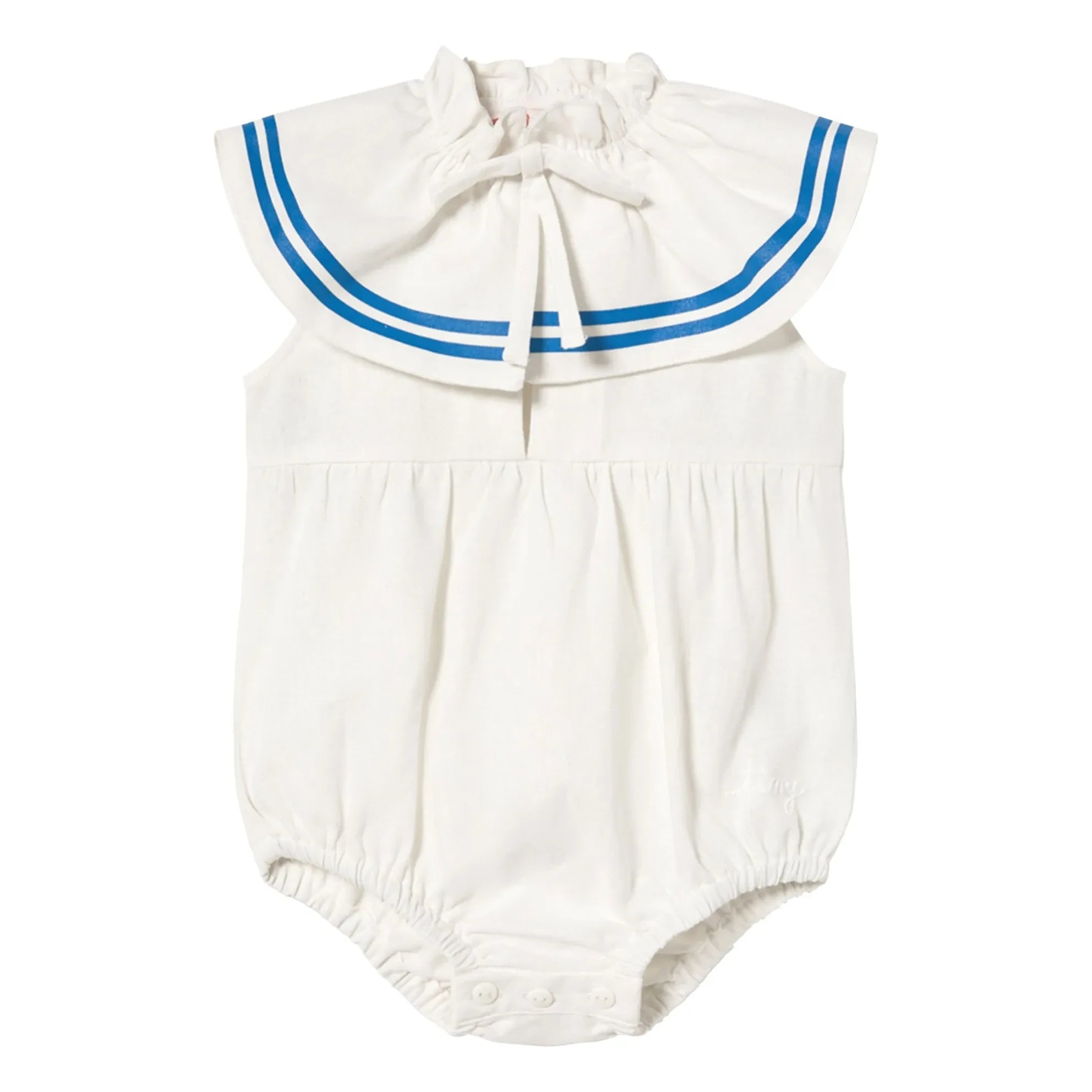 Tinycottons - Linen Ruffled Bodysuit | White