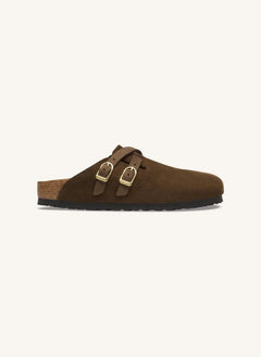 BIRKENSTOCK - Blair Suede Slippers | Dark Brown