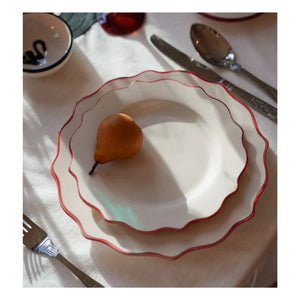 Anna + Nina - Carmine Beaded Plate | Carmine Red