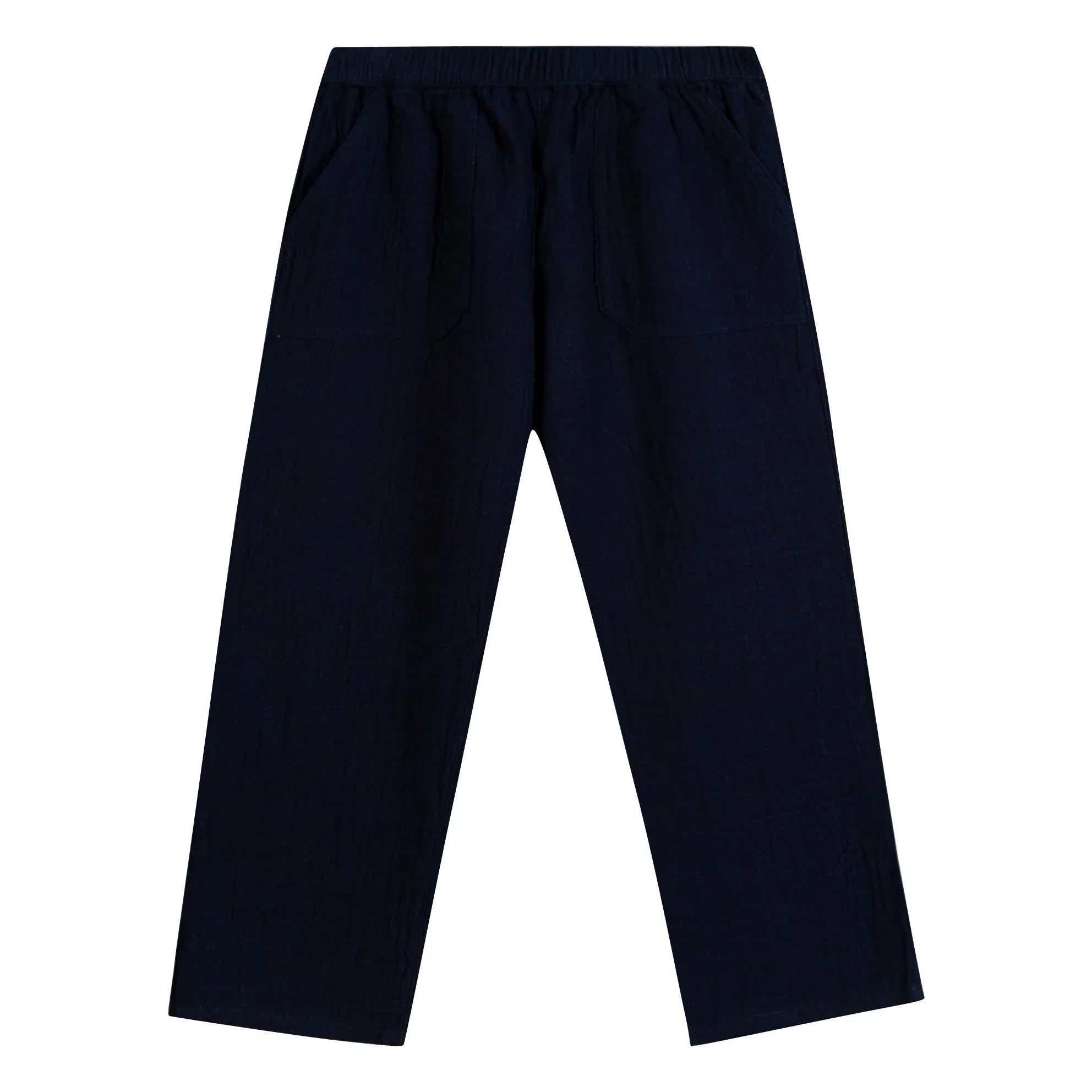 Bonton - Batcha Cotton Gingham Pants | Night Blue