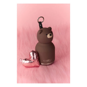 Asobu - Brown Bear Stainless Steel Mini Flask | Brown