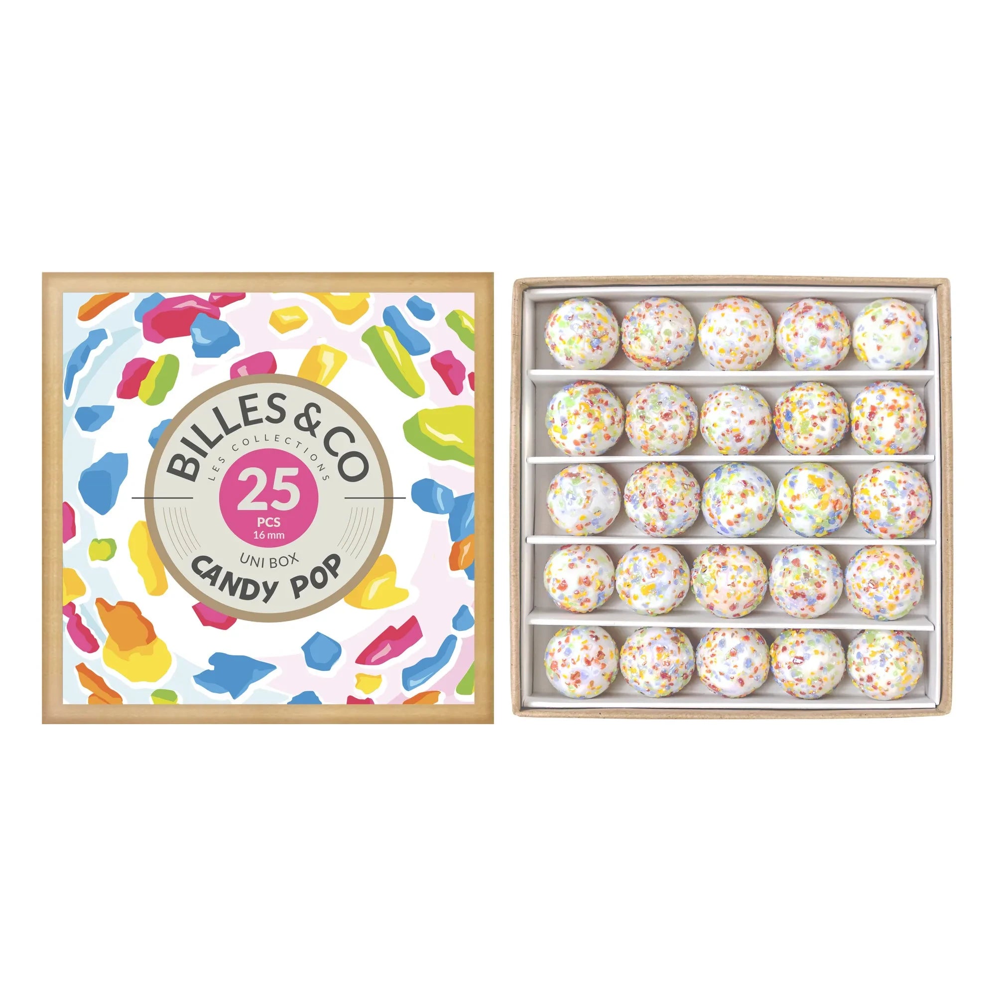 Billes & Co - 25-Piece Marbles Box - Candy Pop