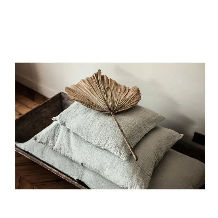 Autumn - Organic Cotton Jacquard Pillow | Milk White