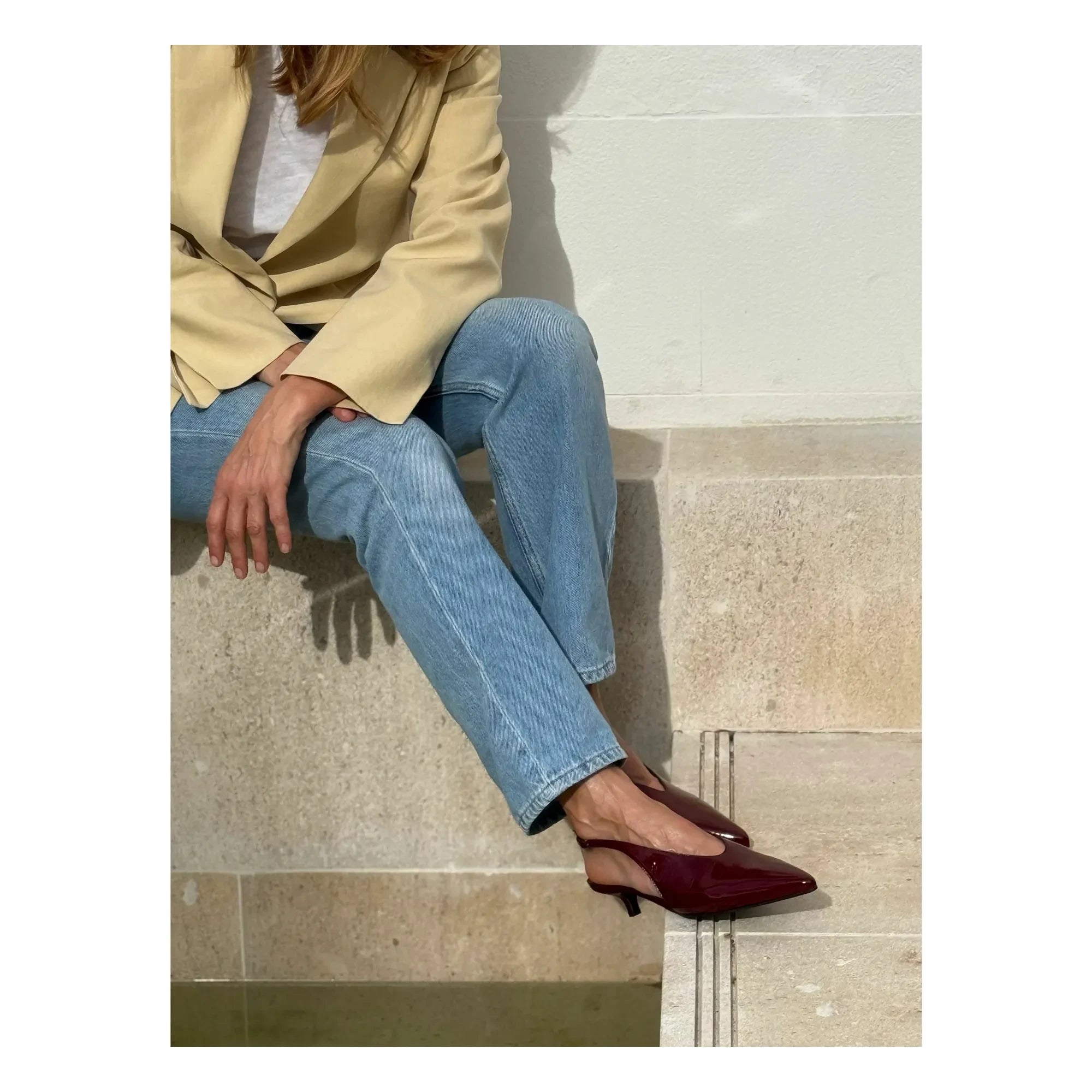 Lachoix - Slingback Heeled Shoes | Burgundy