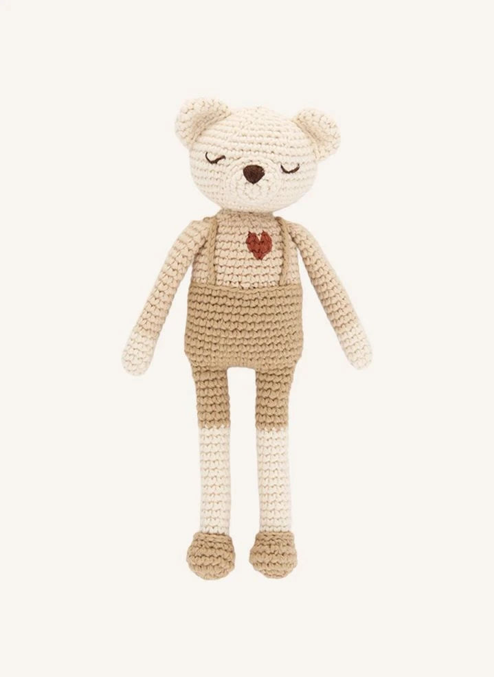 Patti Oslo - Heart-Shaped Plush Bear - Patti Oslo x Cosy Roots | Beige