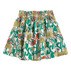 Bobo Choses - Organic Cotton Floral Pattern Skirt | White