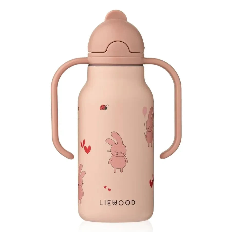 Liewood - Kimmie Stainless Steel Water Bottle - 250 ml | Wild child/Rosey