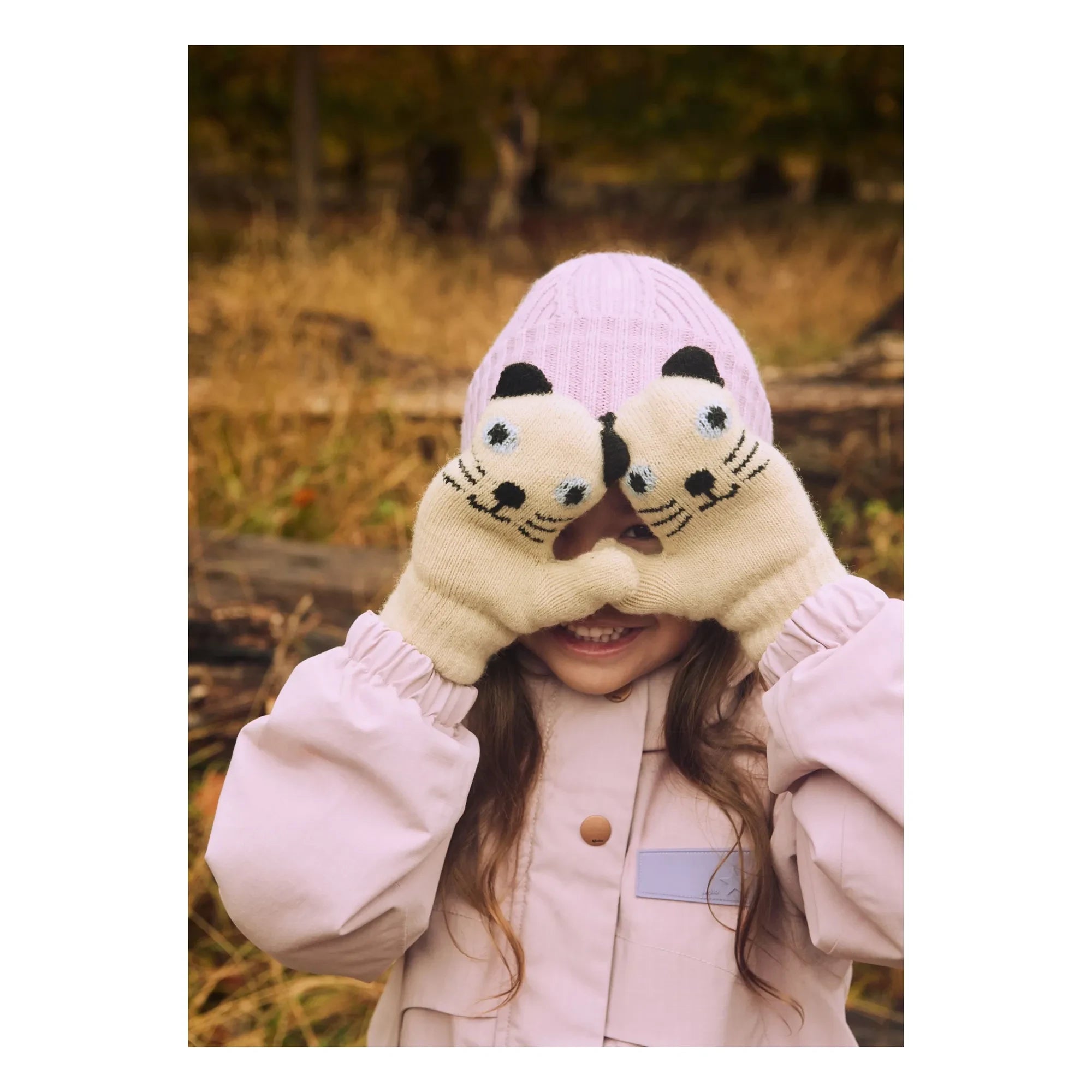 Molo - Kenau Cat Gloves | Ecru