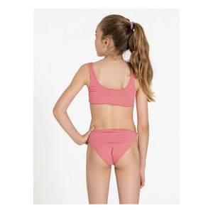 Smallable Kid - Striped Swimsuit | Cherry Red