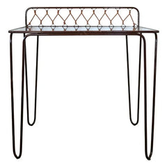 Honoré - Croisette Stainless Steel Desk | Frosted brown