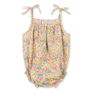 Konges Sløjd - Vivian Fleurie Seersucker Organic Cotton Romper | Yellow