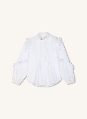 Zadig & Voltaire - Gisele Ruffled Blouse | White