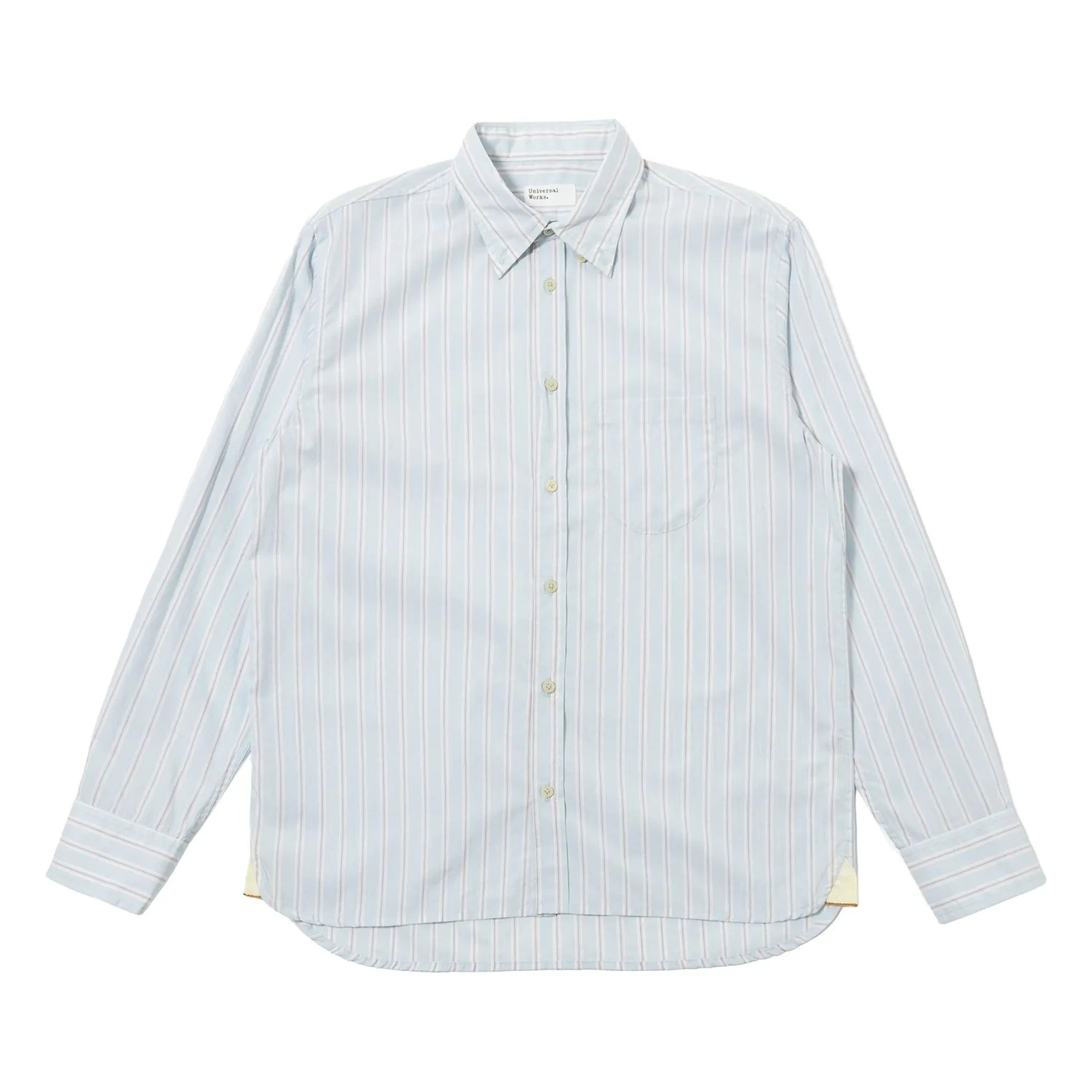 Universal Works - Lazy Day Striped Shirt | Light Blue