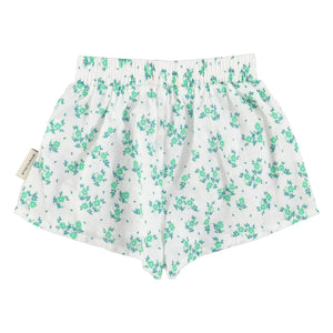 Piupiuchick - Organic Cotton Floral Shorts | White