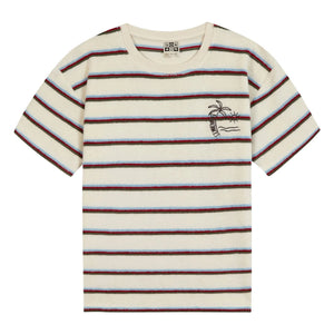 Bonton - Livo Striped Towel T-Shirt | White