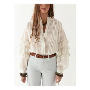 Maison Hotel - Cuba Embroidered Blouse | White