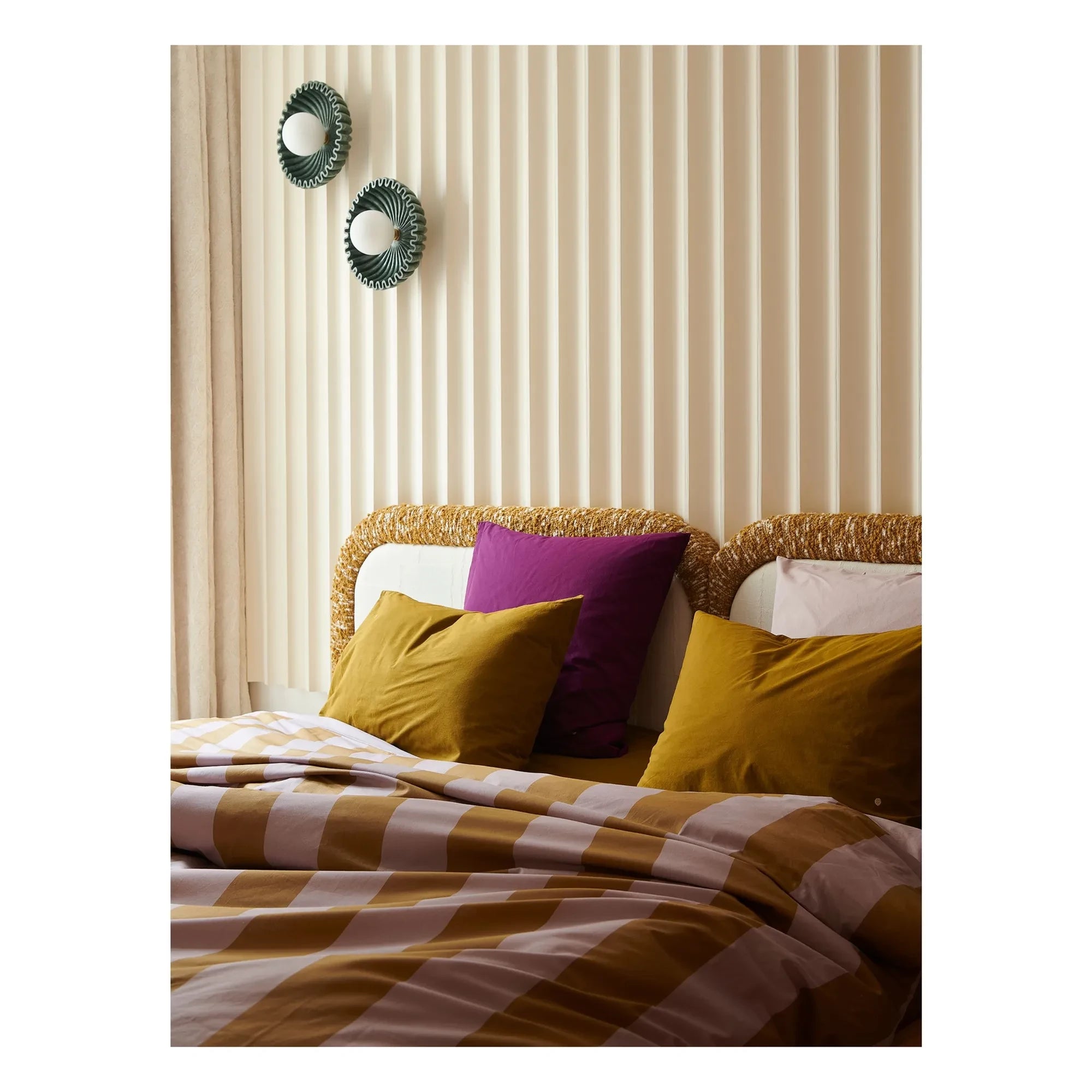 La cerise sur le gâteau - Striped Duvet Cover Malo | Lilac