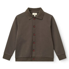 Copenhagen Colors - Stretch Organic Cotton Cardigan | Dark Brown