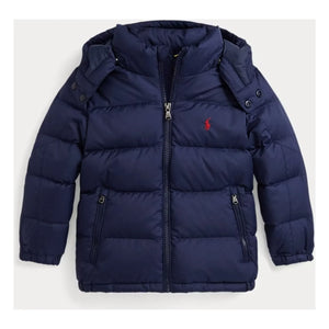 Ralph Lauren - Recycled Fiber Logo Puffer Coat | Navy Blue