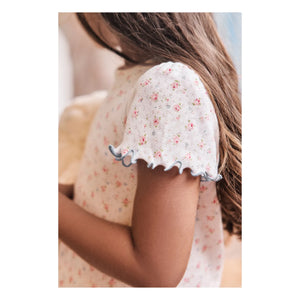 Tartine et Chocolat - Kısa Çiçekli Pijama | Ekru