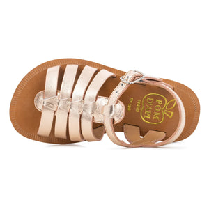 Pom d'Api - Plagette Strapped Sandals | Rose Gold