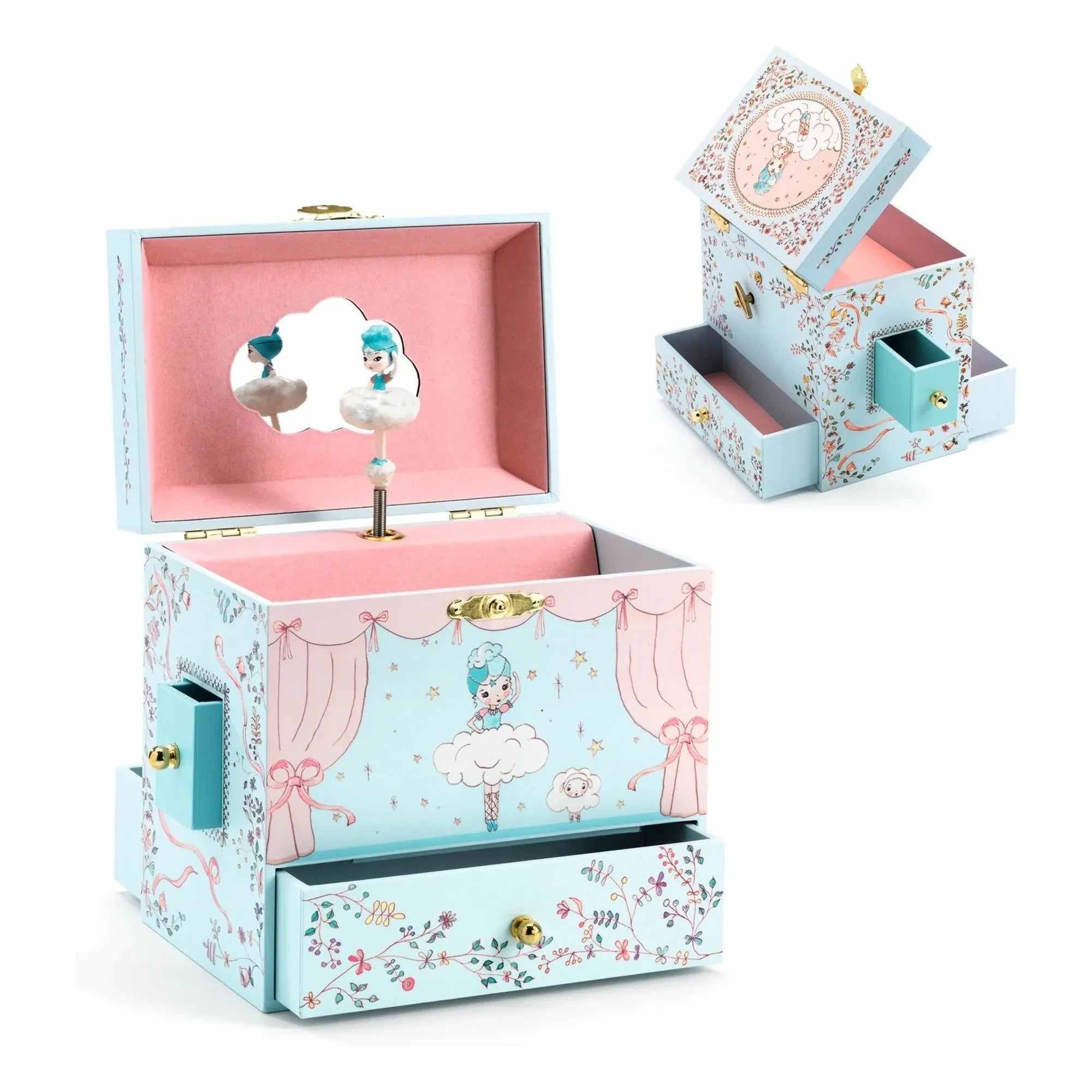 Djeco - Ballerina Jewelry Box | Light Blue