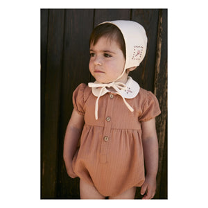 birinit - Claudine Collar Romper Organic Cotton | Russet