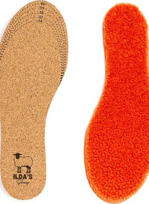 ILDA'S sheep - Merino Wool and Cork Sole | Orange