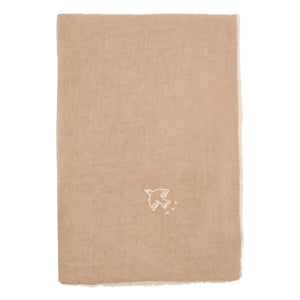 Nobodinoz - Embroidered Winter Blanket - French Linen | Sesame