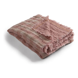 Le Monde Sauvage - Clyde Linen Blanket | Pink