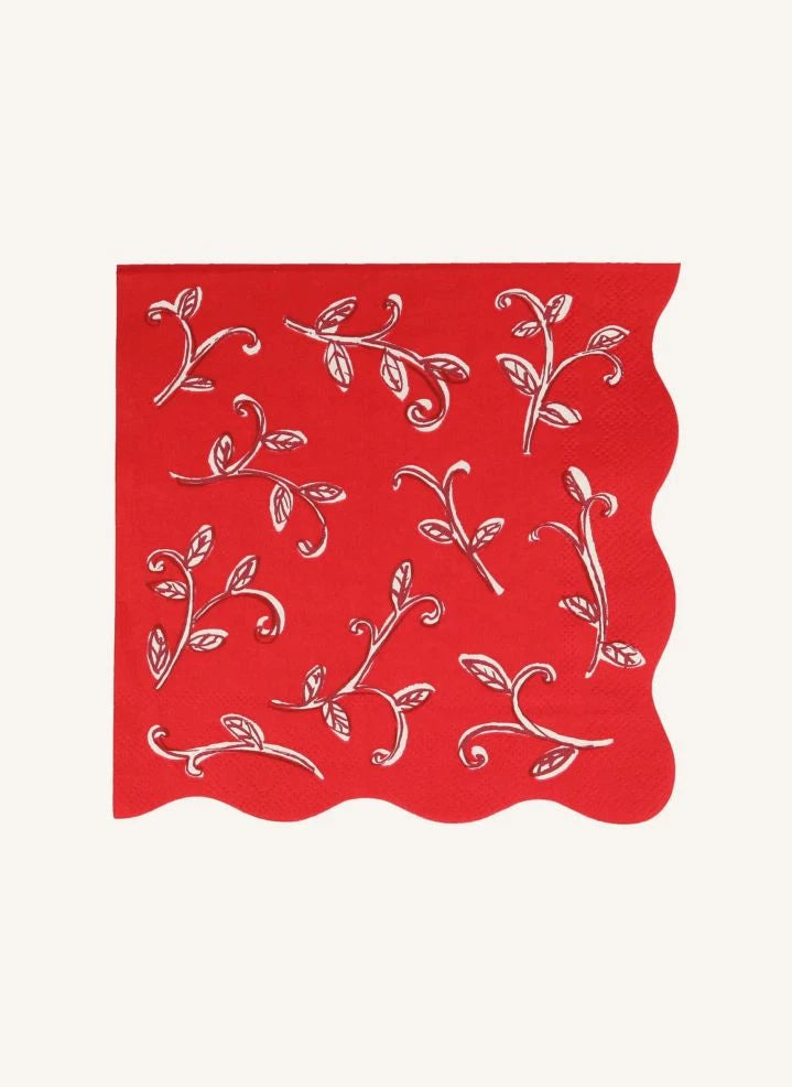 Meri Meri - Large Block Printed Christmas Napkins - Set of 16