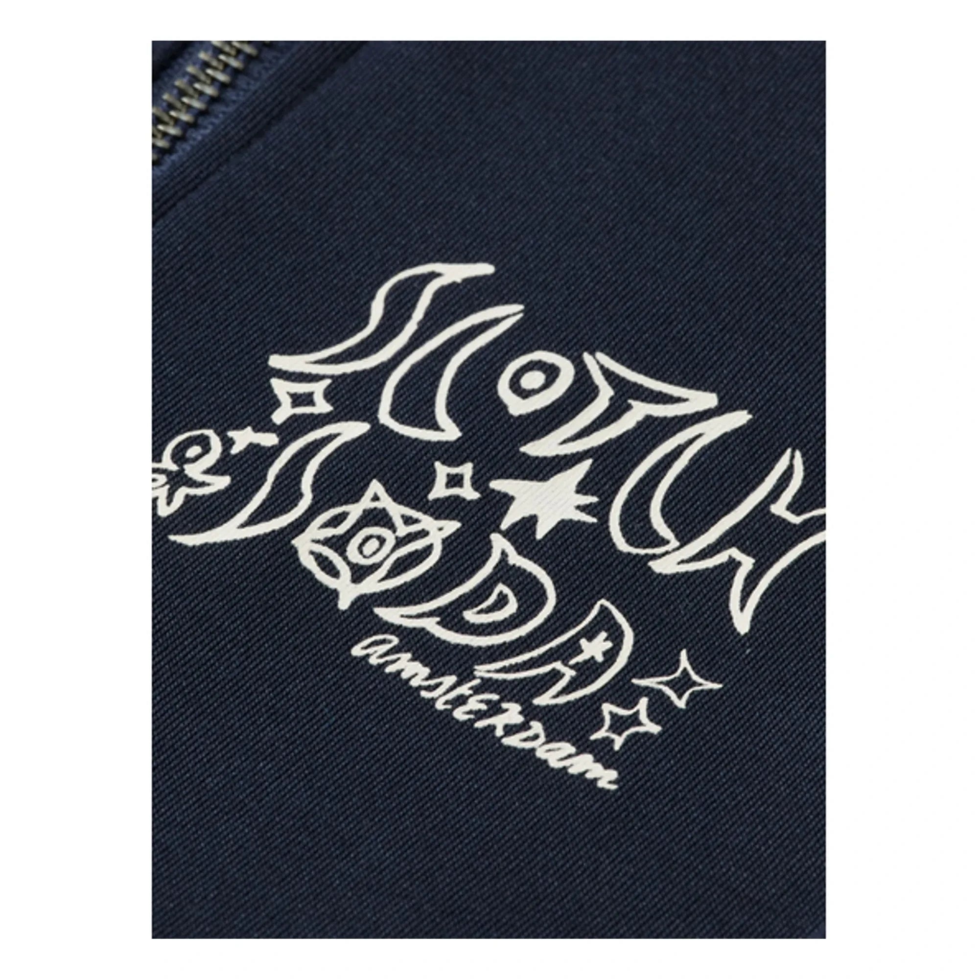 Scotch & Soda - Striped Zip-up Sweatshirt | Navy Blue