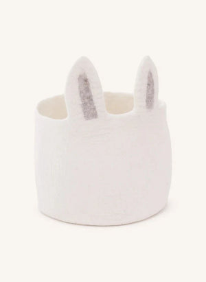 Muskhane - Pasu Bunny Felt Storage Basket | Ecru