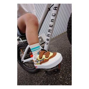 Hello Hossy - San Francisco Scratch Detailed Sneakers | Brown