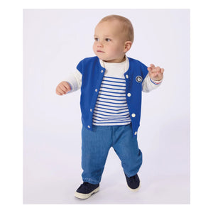 Petit Bateau - Teddy Colorblock Jacket | Royal Blue