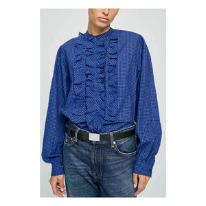 Laurence Bras - Magrita Cotton Gingham Blouse | Blue