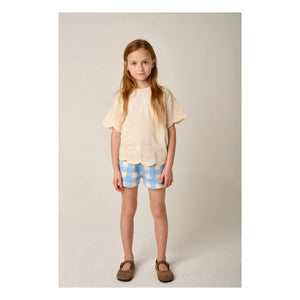 Tumble N'Dry - June Vichy Organic Cotton Shorts | Light Blue