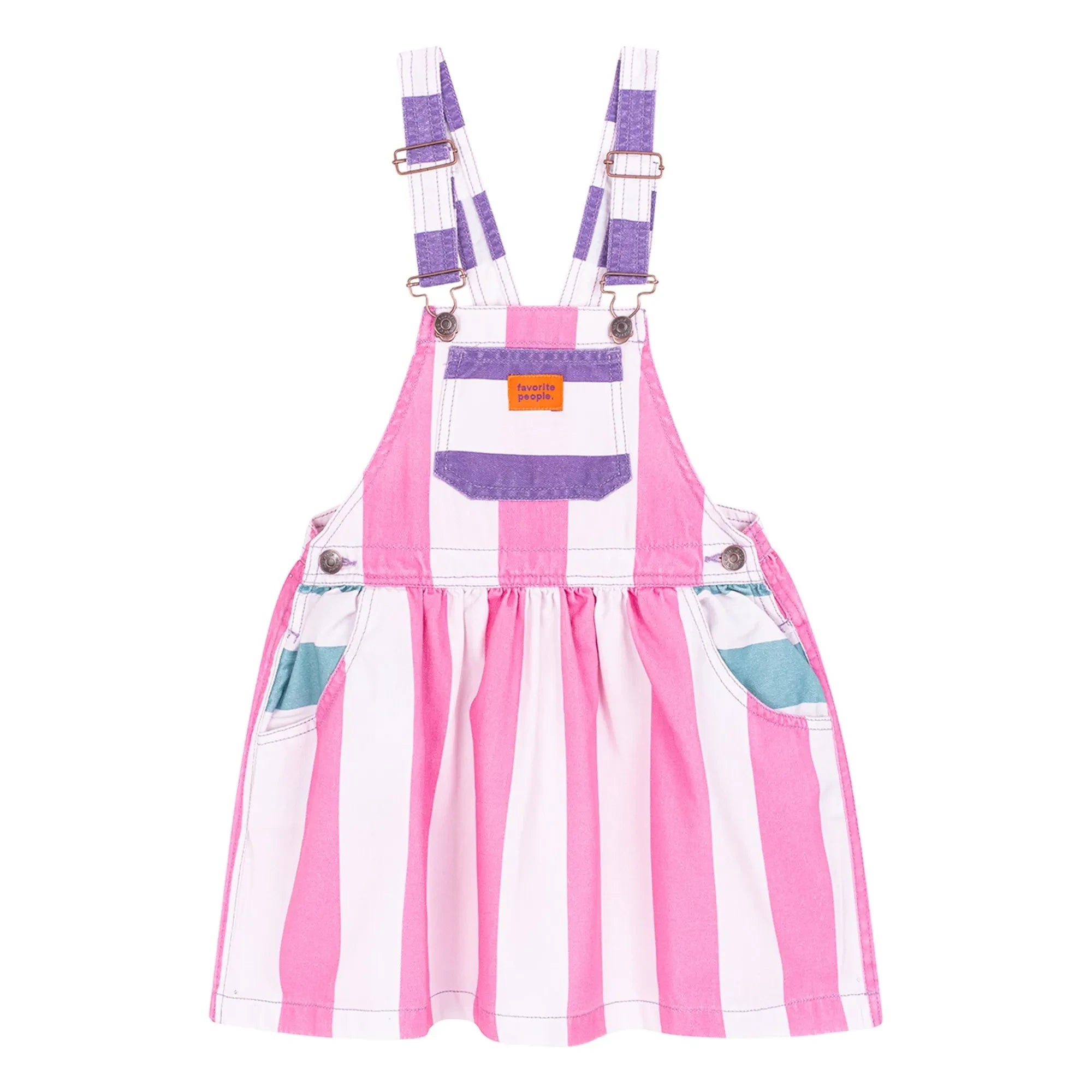 Favorite People - Amore Striped Romper Dress | Pink