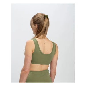 Matona - Plain organic cotton bra | Olives
