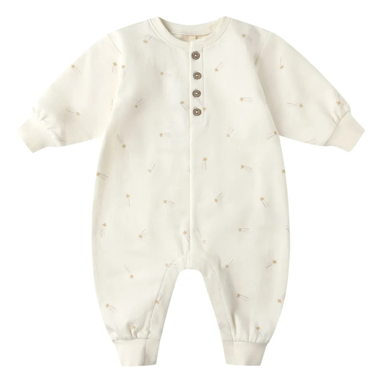 Quincy Mae - Organic Cotton Star Romper | Ivory