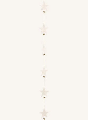 Muskhane - “Shooting Stars” Felt Ornament Garland | Ecru