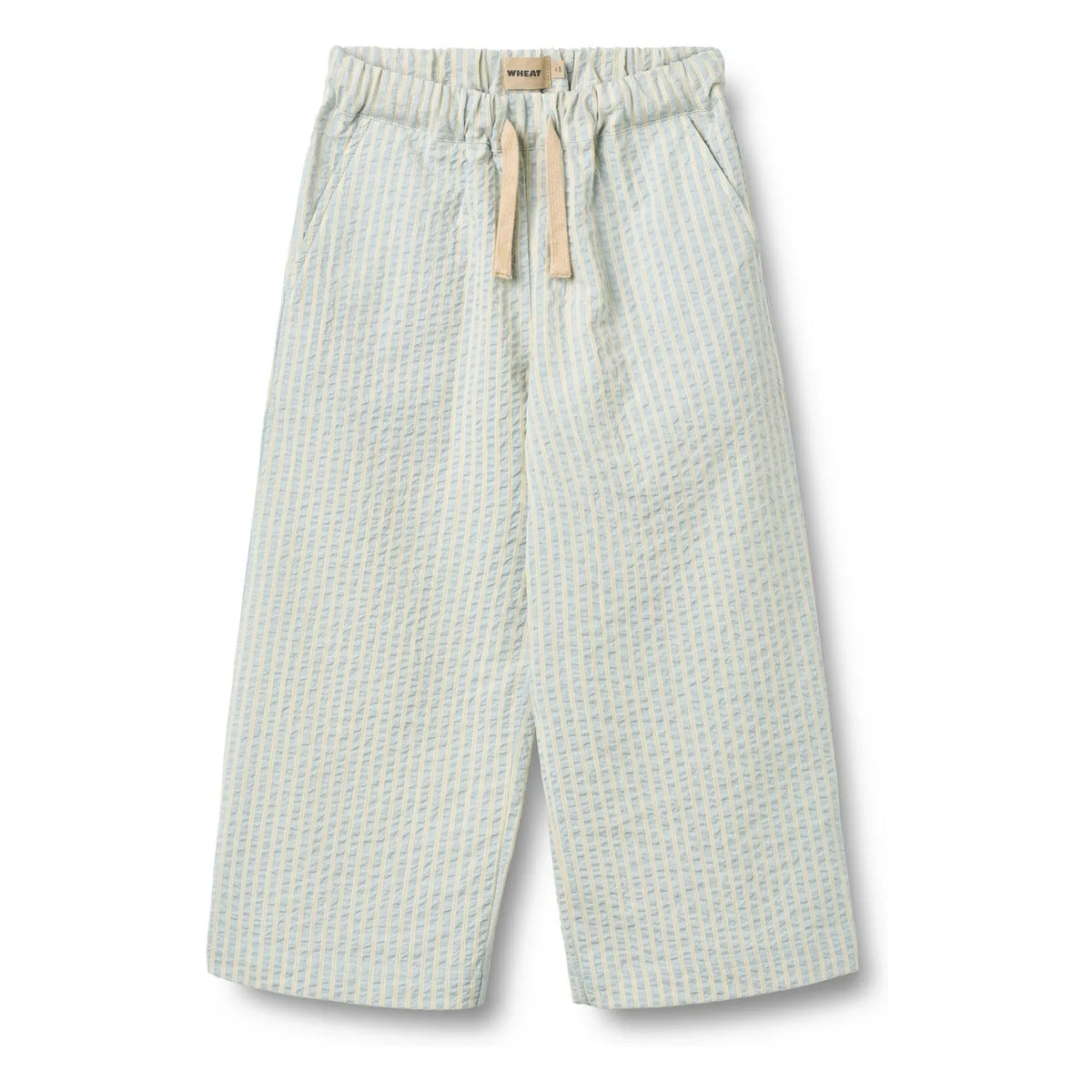 Wheat - Sasha organic cotton striped pants | Light blue