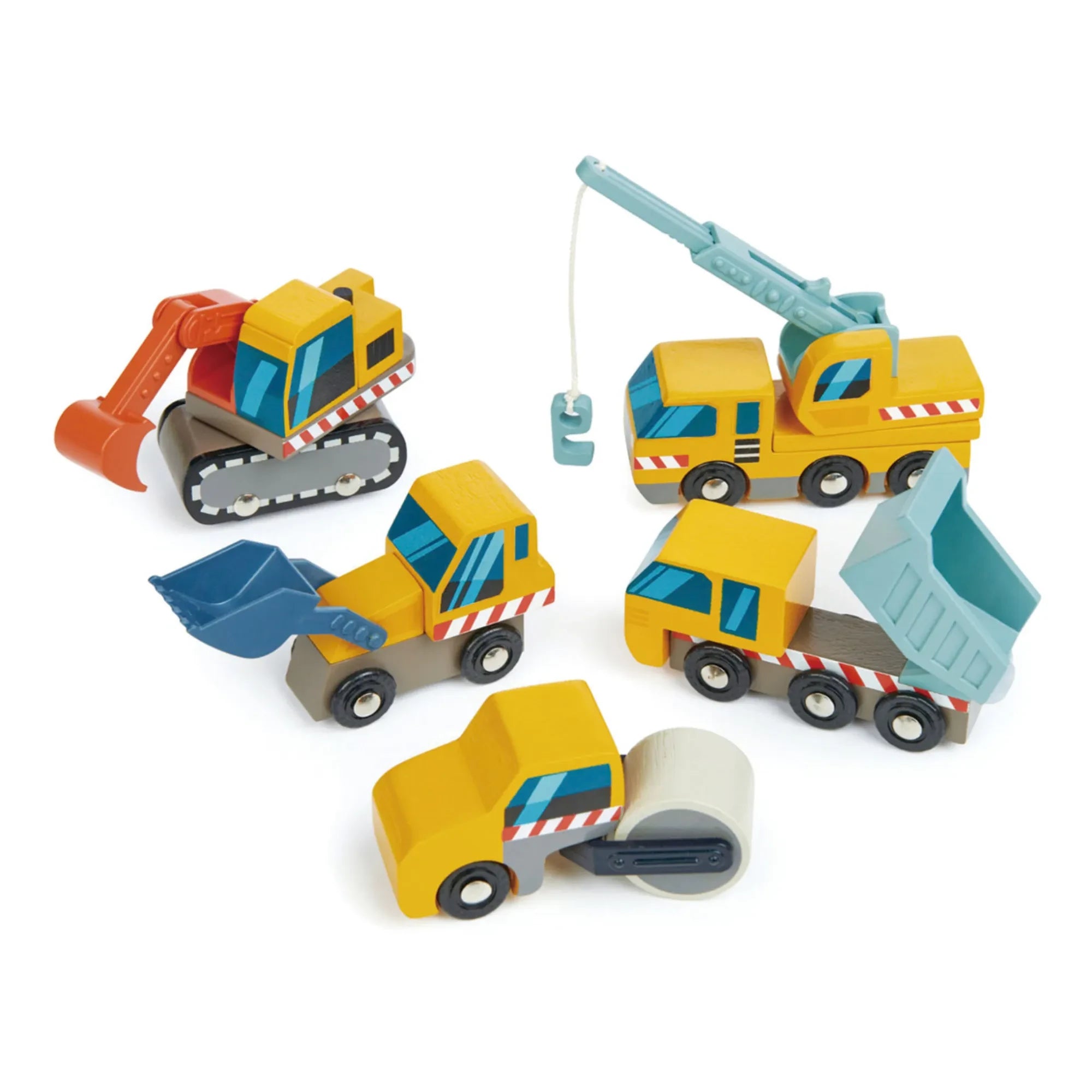 Tender Leaf Toys - Construction Site Vehicles - 5-Piece Set