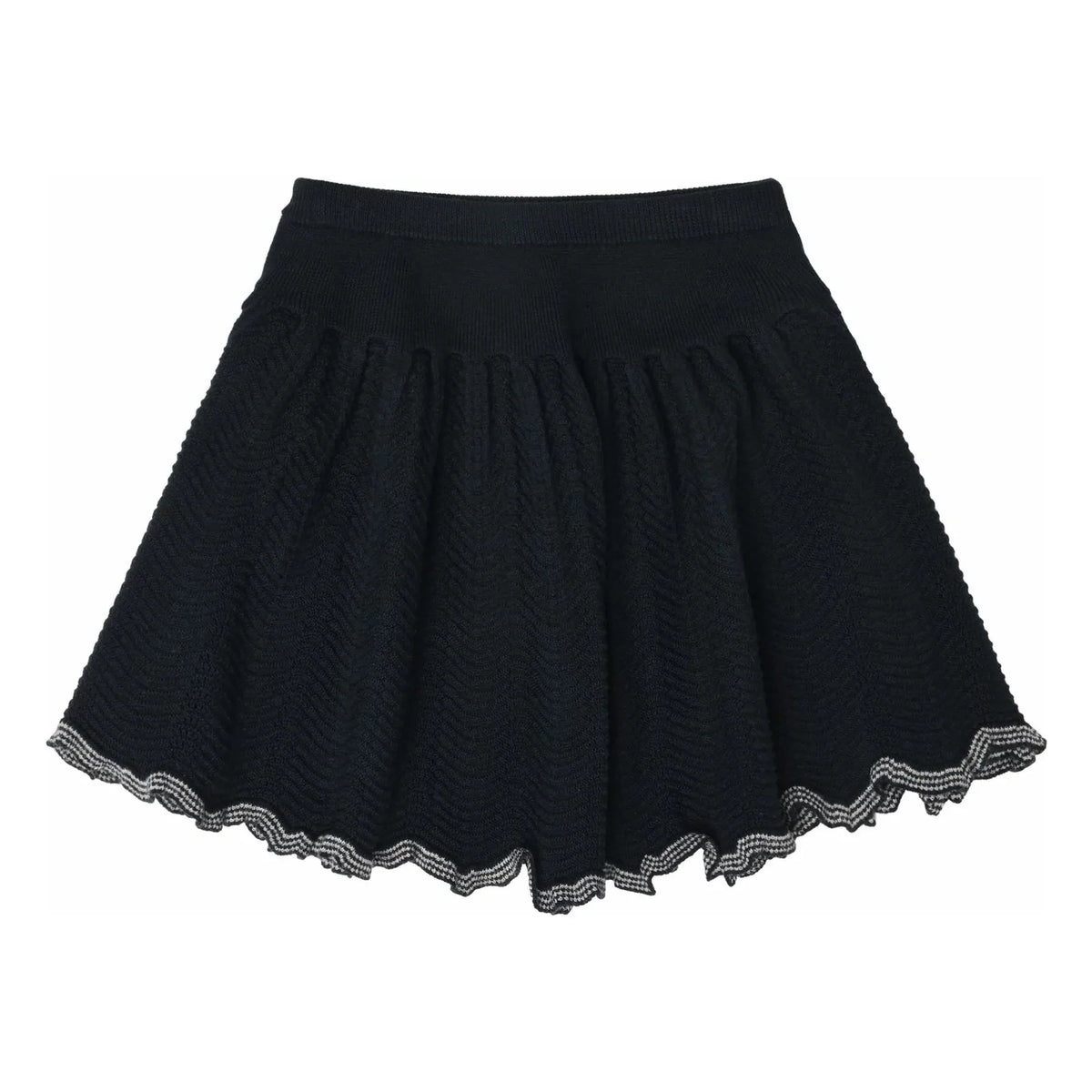 FUB - Gathered skirt Merino wool | Navy