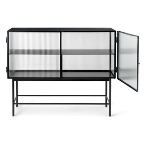Ferm Living - Haze Striped Glass and Metal Console | Black