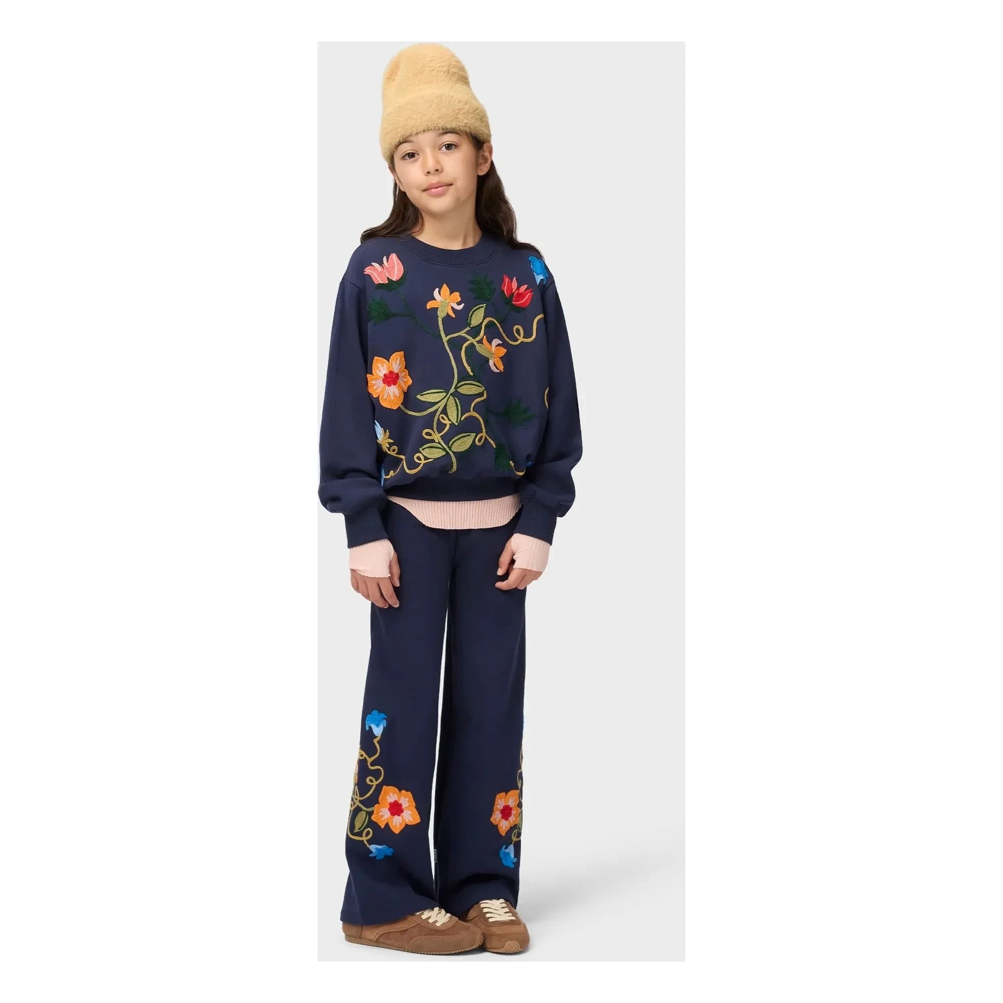 Molo - Organic Cotton Flower Marge Sweater | Navy