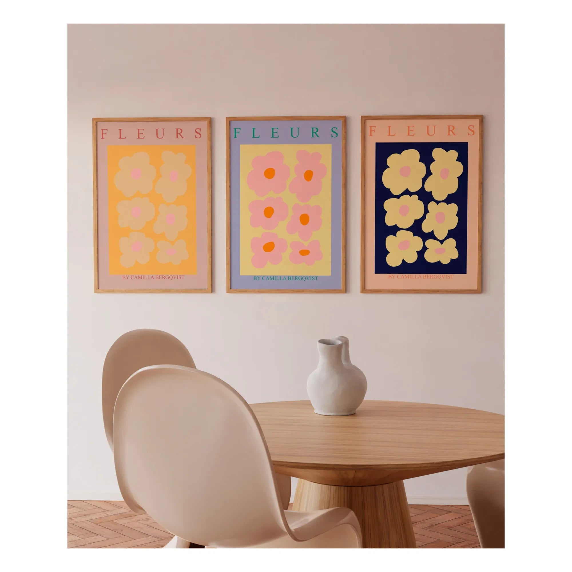 Poster and Frame - Frameless Fleurs Gul Poster