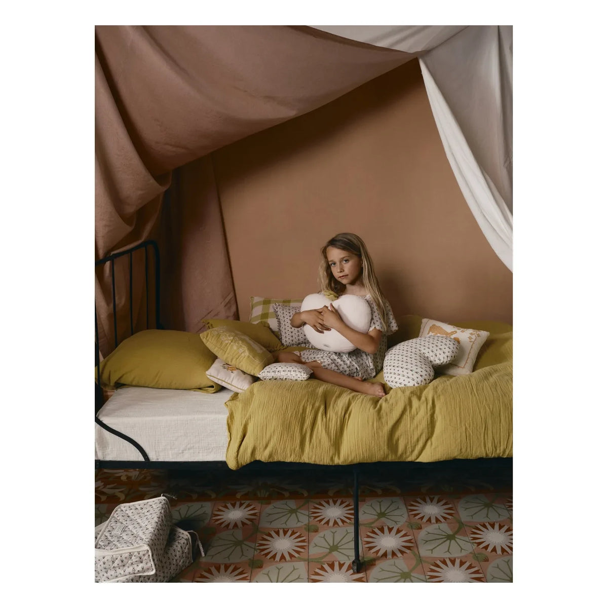 Editions Aimable - Pomme Ferdinand pillow | Dragée Pink Gauze