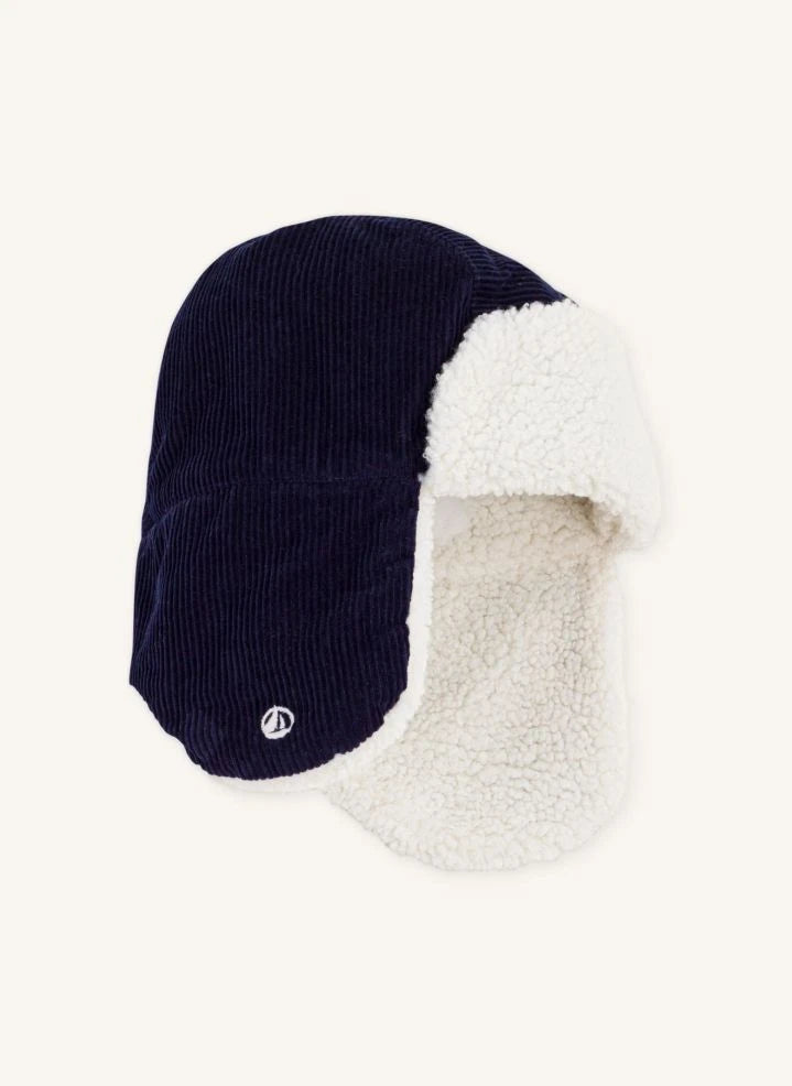 Petit Bateau - Velvet Shepra-style Chapka | Night blue