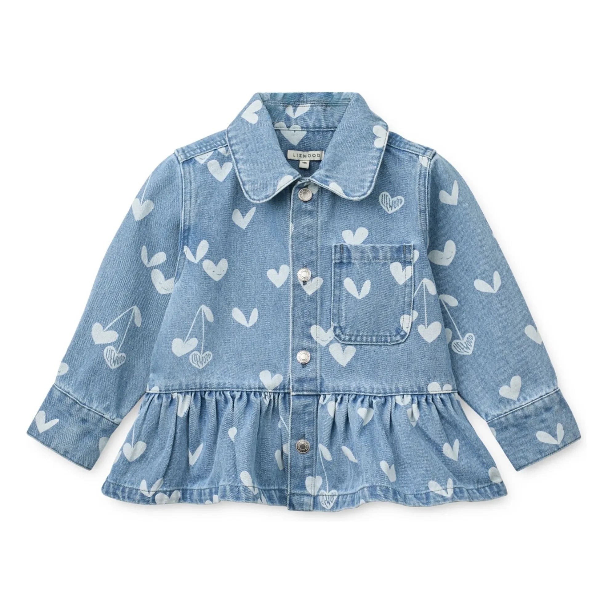 Liewood - Denim Kenza Hearts Jacket | Light Blue